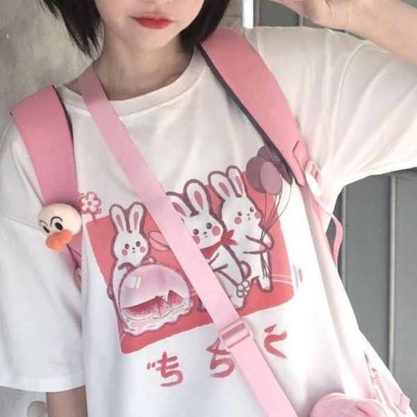 women's t-shirt aesthetic camisas mujer harajuku kawaii cute print summer korean streetwear women chic casual y2k clothing, White
women's t-shirt aesthetic camisas mujer harajuku kawaii cute print summer korean streetwear women chic casual y2k clothing, White