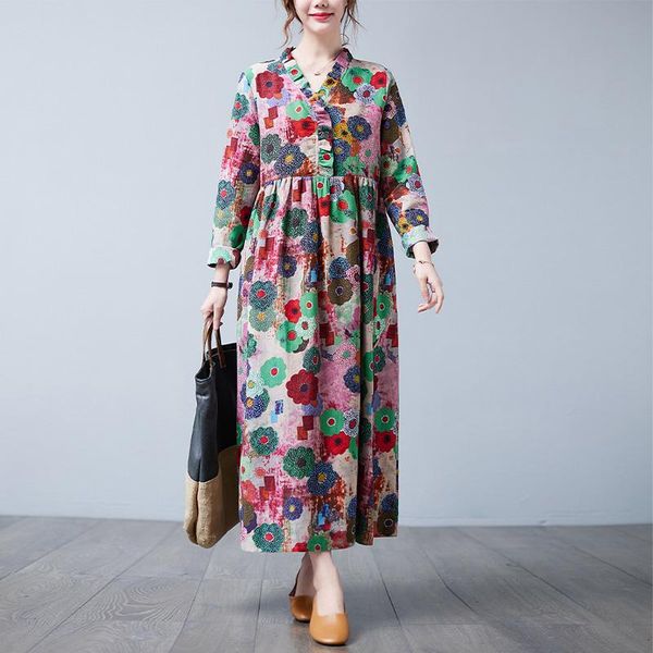 casual dresses qpfjqd ladies loose cotton linen dress v-neck agaric lace print floral clothes women autumn spring fashion long sleeve, Black;gray
casual dresses qpfjqd ladies loose cotton linen dress v-neck agaric lace print floral clothes women autumn spring fashion long sleeve, Black;gray