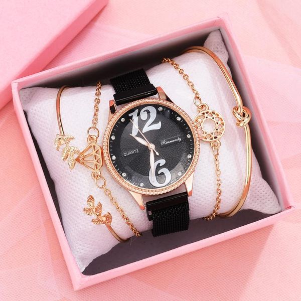 wristwatches drop 5 pcs set ladies watch bracelet crystal quartz wristwatch women clock gift magnic strap, Slivery;brown
wristwatches drop 5 pcs set ladies watch bracelet crystal quartz wristwatch women clock gift magnic strap, Slivery;brown