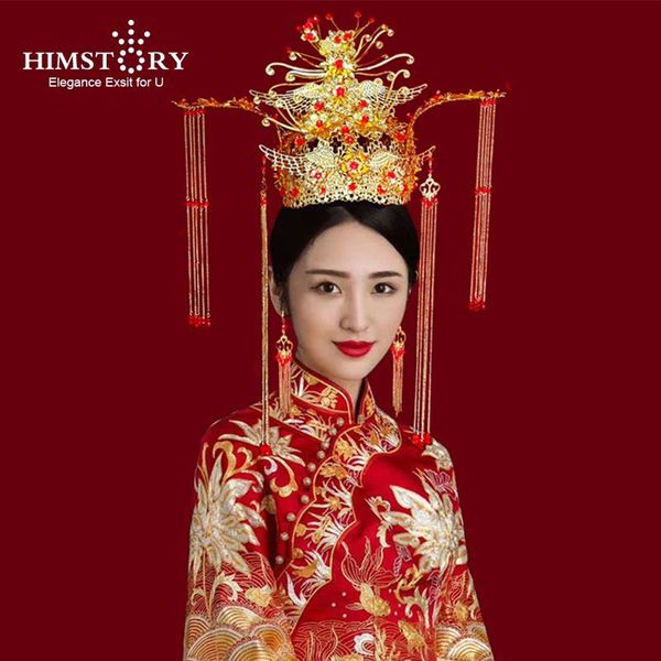 hair clips & barrettes himstory luxury chinese style phoenix crown long tassel round headdress wedding stage accessories, Golden;silver
hair clips & barrettes himstory luxury chinese style phoenix crown long tassel round headdress wedding stage accessories, Golden;silver