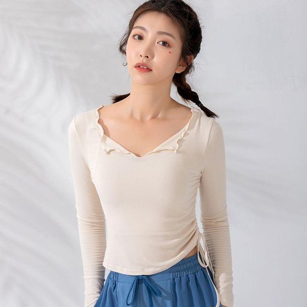 yoga outfit women shirt summer autumn long-sleeved slim female sports side folds pilates skin-friendly running irregular neck
yoga outfit women shirt summer autumn long-sleeved slim female sports side folds pilates skin-friendly running irregular neck