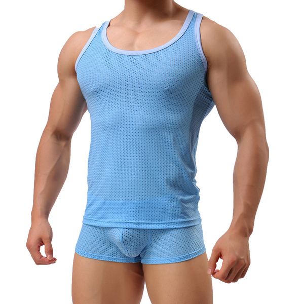Summer Man Undershirt/Men Sexy Mesh Sheer Basic Shirts/Male Mesh Breathable O-neck Gay Sleeveless Slimming Inner Tank Tops, Black
Summer Man Undershirt/Men Sexy Mesh Sheer Basic Shirts/Male Mesh Breathable O-neck Gay Sleeveless Slimming Inner Tank Tops, Black