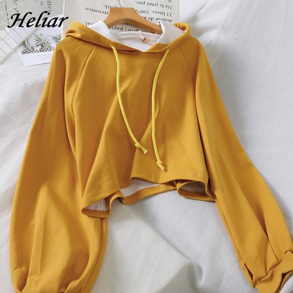 women's hoodies & sweatshirts heliar women drastring hoody pullovers female croped 2021 fashion long sleeve for outerwears, Black
women's hoodies & sweatshirts heliar women drastring hoody pullovers female croped 2021 fashion long sleeve for outerwears, Black