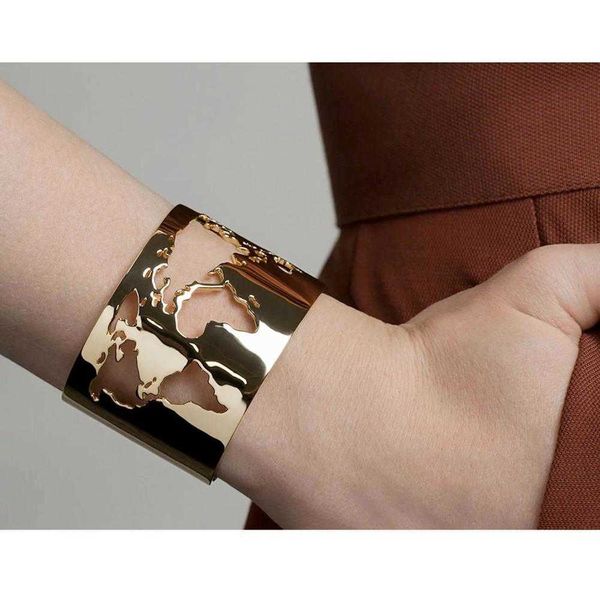 travel peace bangle jewelry stainless steel 35mm wide world map cut-out fine polished circle angle openable bracelet sl-141 q0717, Black
travel peace bangle jewelry stainless steel 35mm wide world map cut-out fine polished circle angle openable bracelet sl-141 q0717, Black