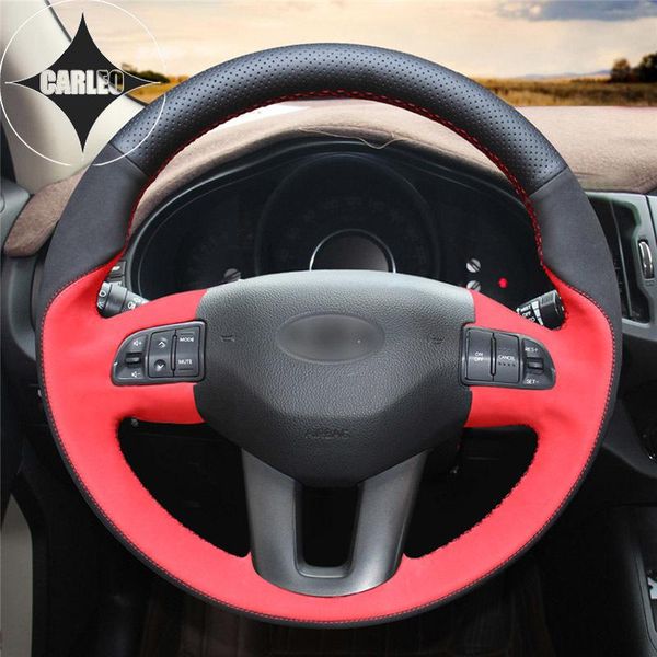 steering wheel covers diy car cover for kia sportage 3 2011-2021 ceed 2010-2012 genuine red black suede&leather stitching custom holder
steering wheel covers diy car cover for kia sportage 3 2011-2021 ceed 2010-2012 genuine red black suede&leather stitching custom holder