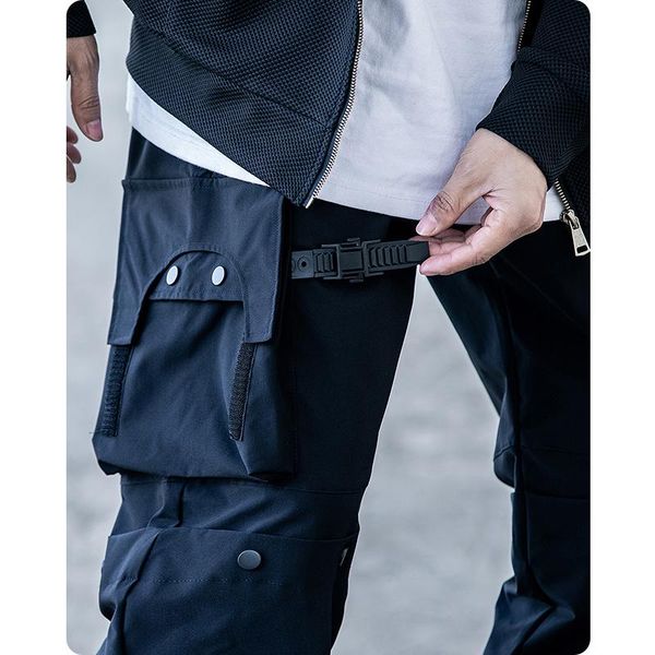 men's pants harajuku paratrooper clothes loose trendy hiphop drawstring cargo multi-pocket overalls leggings, Black
men's pants harajuku paratrooper clothes loose trendy hiphop drawstring cargo multi-pocket overalls leggings, Black