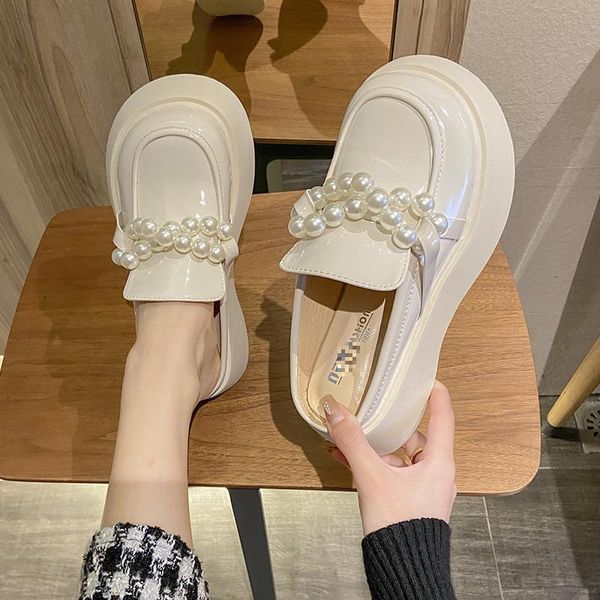 slippers for women flat platform 2021 summer thick bottomed round toe pearl muller shoes string bead flip flop lady slides, Black
slippers for women flat platform 2021 summer thick bottomed round toe pearl muller shoes string bead flip flop lady slides, Black