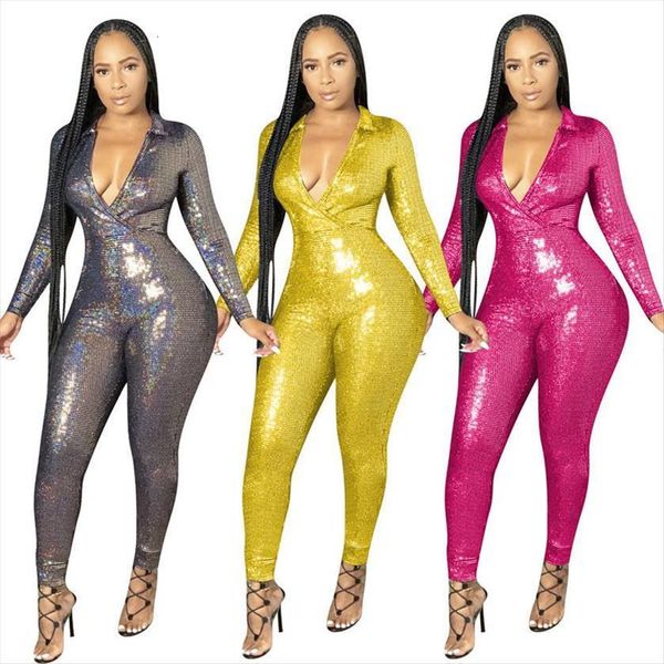 fall gold bodycon womens jumpsuit long sleeve v neck festival clothing overalls one piece night club outfits, Black;white
fall gold bodycon womens jumpsuit long sleeve v neck festival clothing overalls one piece night club outfits, Black;white