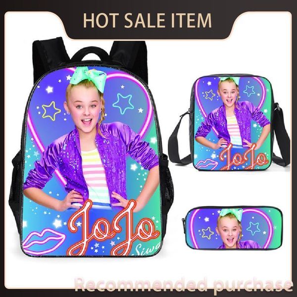 backpack star three siwa jjojo schoolbag piece okjno, Red;black 
backpack star three siwa jjojo schoolbag piece okjno, Red;black
