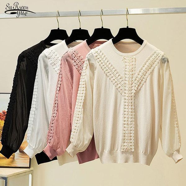 spring autumn 2021 fashion loose lantern long sleeve ladies women lace shirt knitwear casual knitted blouse blusas 11729 women's, White
spring autumn 2021 fashion loose lantern long sleeve ladies women lace shirt knitwear casual knitted blouse blusas 11729 women's, White