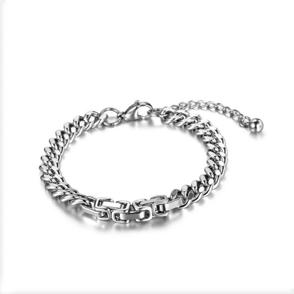 link, chain men's bracelets titanium steel curb cuban link silver color bracelet men women jewelry accessories gift 7-10", Black
link, chain men's bracelets titanium steel curb cuban link silver color bracelet men women jewelry accessories gift 7-10", Black