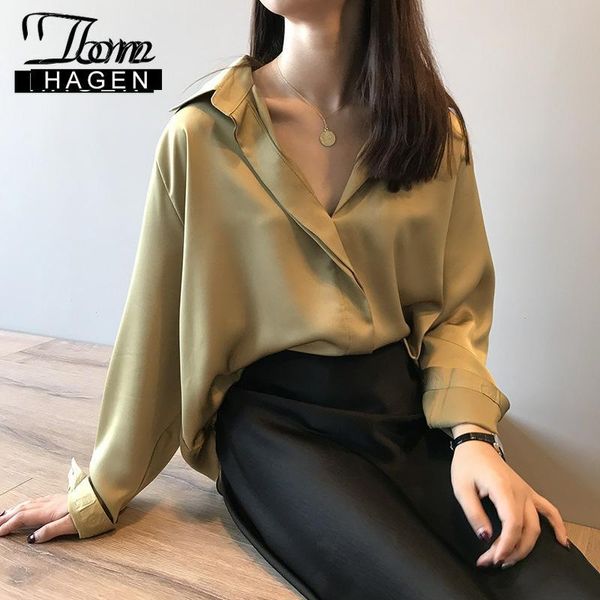 women's blouses & shirts tom hagen satin blouse women silk long sleeve cotton korean spring full elegant imitation, White
women's blouses & shirts tom hagen satin blouse women silk long sleeve cotton korean spring full elegant imitation, White