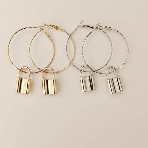 dangle & chandelier 2021 fashion unique design gold lock hoop earrings simple geometric metal hoops jewelry bijoux for women, Silver
dangle & chandelier 2021 fashion unique design gold lock hoop earrings simple geometric metal hoops jewelry bijoux for women, Silver