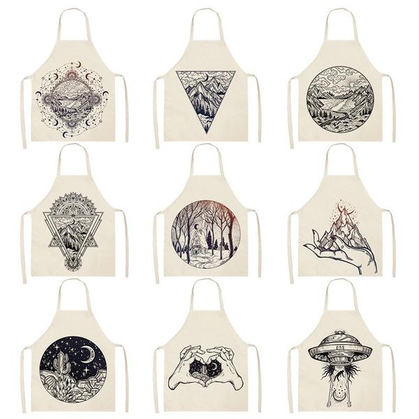 aprons black and white moon starry pattern apron kitchen accessories baking for children house cleaning
aprons black and white moon starry pattern apron kitchen accessories baking for children house cleaning