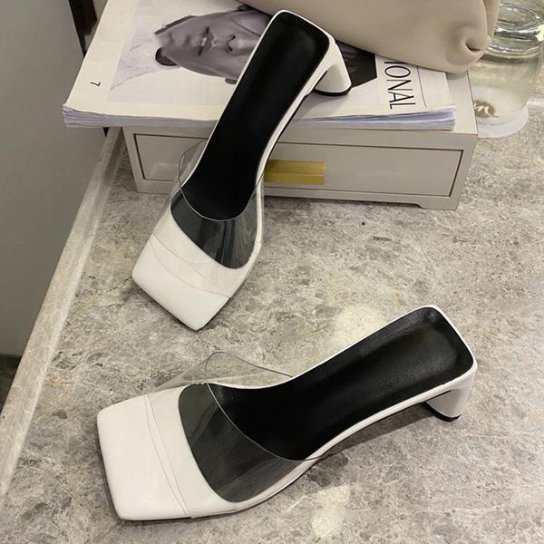 slippers summer 2021 women shoes squared toe stiletto heels pvc slides concise shallow outside solid green size 35-39 fs21s130, Black
slippers summer 2021 women shoes squared toe stiletto heels pvc slides concise shallow outside solid green size 35-39 fs21s130, Black
