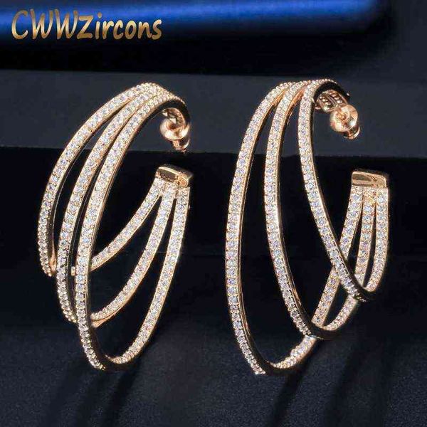 cwwzircons 3 circle bling cubic zirconia pave luxury yellow gold color big round geometric triple hoop earrings for women cz581 220108, Golden;silver
cwwzircons 3 circle bling cubic zirconia pave luxury yellow gold color big round geometric triple hoop earrings for women cz581 220108, Golden;silver