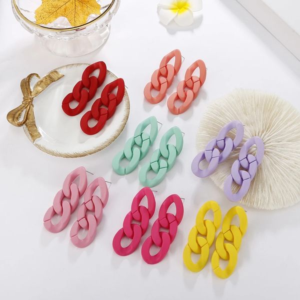 candy color long chain earrings for women girls korean acrylic twisted link chain dangle earrings trendy wholesale jewelry gifts, Silver
candy color long chain earrings for women girls korean acrylic twisted link chain dangle earrings trendy wholesale jewelry gifts, Silver