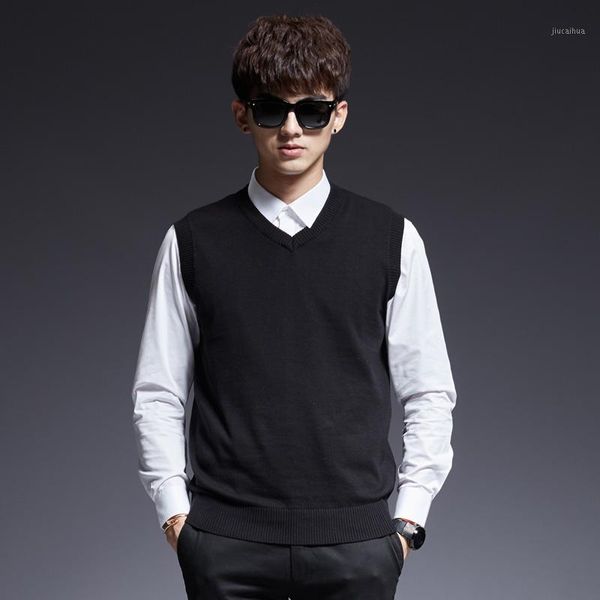 2018 men's autumn color v-neck trim vest sweater sleeveless man warm sweater cotton leisure -3xl1, White;black
2018 men's autumn color v-neck trim vest sweater sleeveless man warm sweater cotton leisure -3xl1, White;black