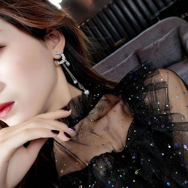 dangle & chandelier 1 pair temperament imitation pearl long star moon tassel earrings exquisite prevent allergy drop earring fashion jewelry, Silver
dangle & chandelier 1 pair temperament imitation pearl long star moon tassel earrings exquisite prevent allergy drop earring fashion jewelry, Silver