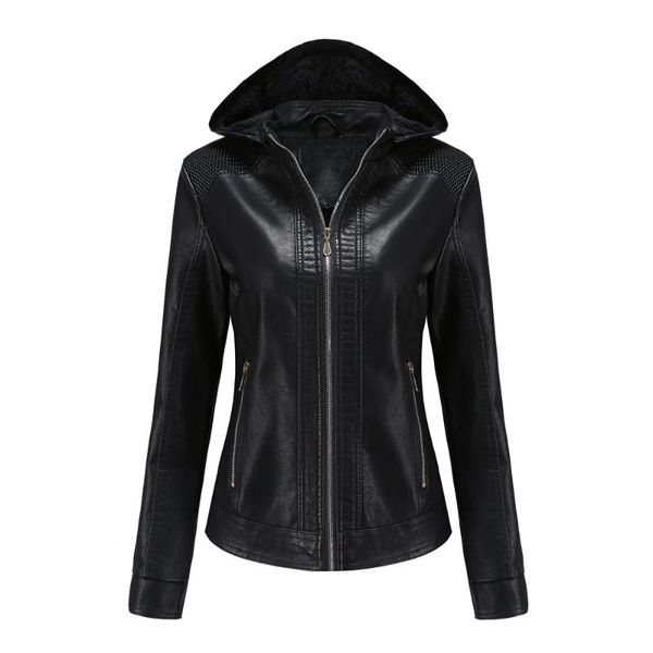 women's leather & faux 2021 autumn and winter detachable plus velvet warm hooded women, Black
women's leather & faux 2021 autumn and winter detachable plus velvet warm hooded women, Black
