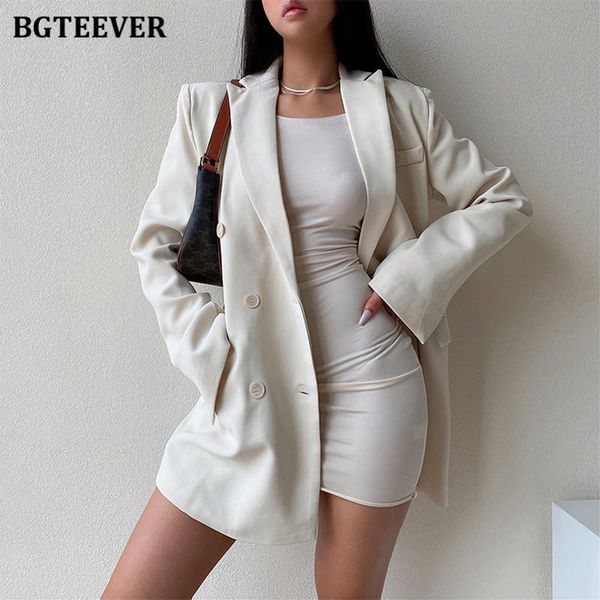 women's suits & blazers bgteever elegant double breasted beige women blazer notched collar fashion loose suit jackets female long sleev, White;black
women's suits & blazers bgteever elegant double breasted beige women blazer notched collar fashion loose suit jackets female long sleev, White;black