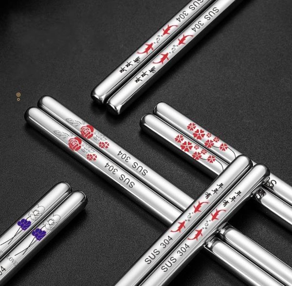 chopsticks 304 stainless steel household thickened heat insulation square el gift anti-skid tableware laser chopstick sn3764
chopsticks 304 stainless steel household thickened heat insulation square el gift anti-skid tableware laser chopstick sn3764