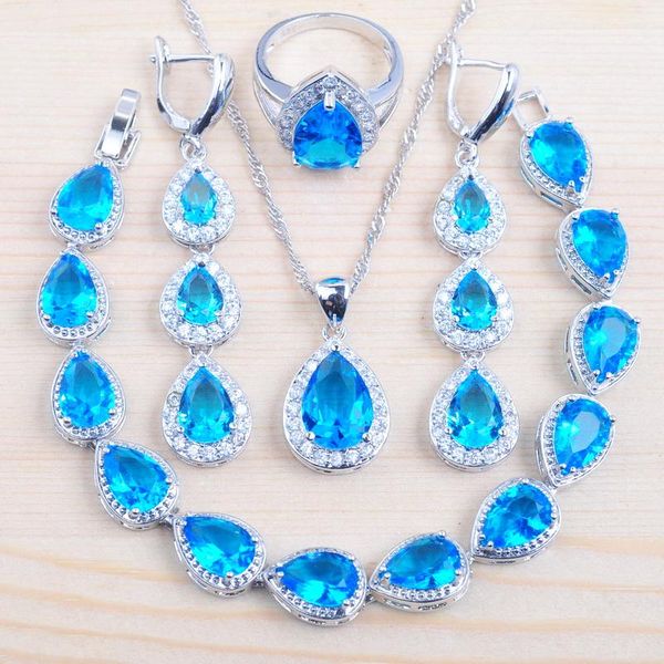 earrings & necklace amazing present blue crystal silver color costume jewelry set for women bracelet pendant ring qs0182
earrings & necklace amazing present blue crystal silver color costume jewelry set for women bracelet pendant ring qs0182