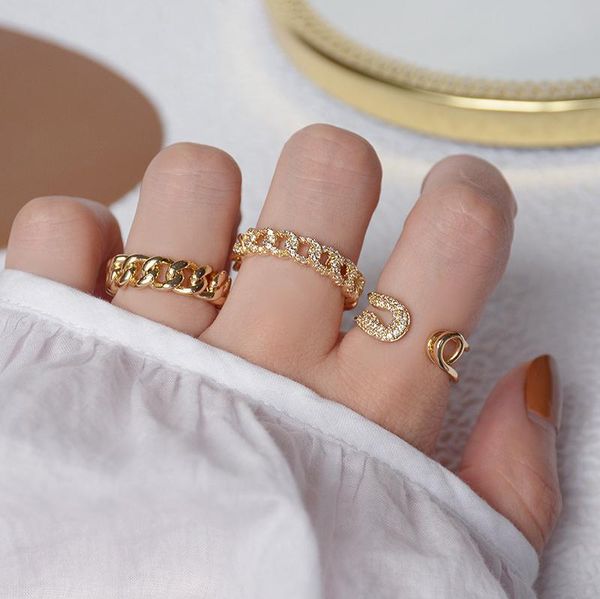cluster rings delicate jewelry 14k real gold adjustable crystal for women pierced link engagement set, Golden;silver
cluster rings delicate jewelry 14k real gold adjustable crystal for women pierced link engagement set, Golden;silver