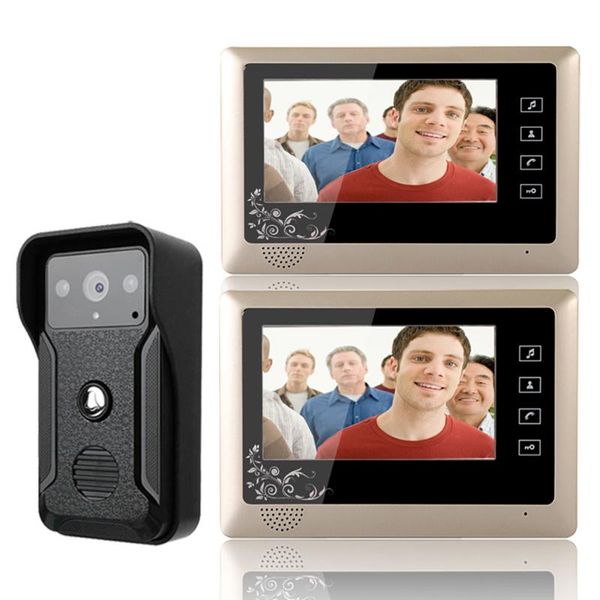 video door phones 7 inch wired phone doorbell intercom kit 1-camera 2-monitor night vision hd 700tvl camera
video door phones 7 inch wired phone doorbell intercom kit 1-camera 2-monitor night vision hd 700tvl camera