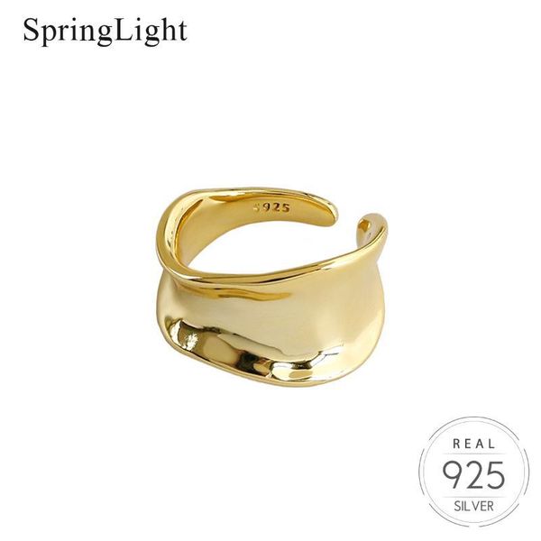 cluster rings springlight minimalist irregular surface opening ring real 925 sterling silver creative handmade fine jewelry for women, Golden;silver
cluster rings springlight minimalist irregular surface opening ring real 925 sterling silver creative handmade fine jewelry for women, Golden;silver
