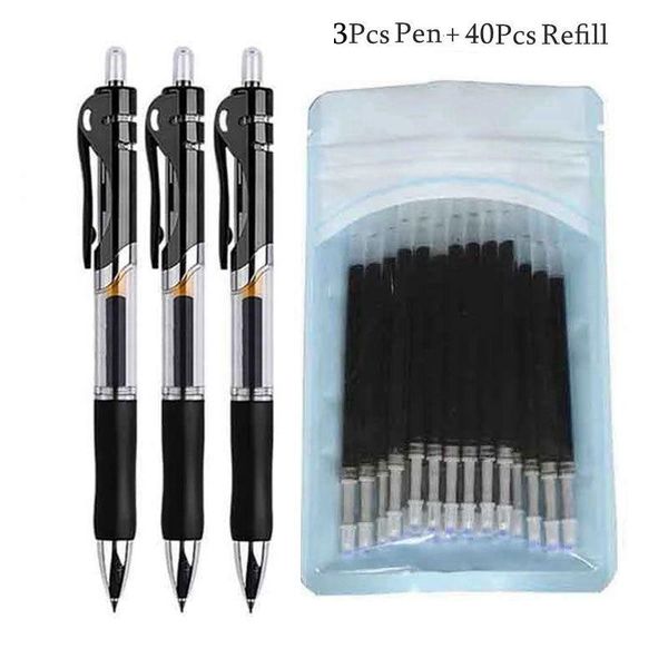 ballpoint pens retractable gel pen set 0.5mm black/red/blue ball point handle replaceable refills rod school office supplies stationery, Blue;orange
ballpoint pens retractable gel pen set 0.5mm black/red/blue ball point handle replaceable refills rod school office supplies stationery, Blue;orange