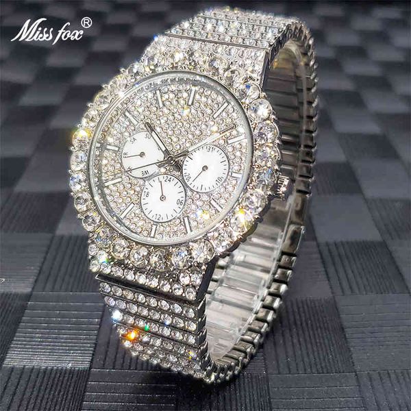 chronograph reloj hombre missfox men watches brand luxury ice out diamond gold quartz watch waterproof hour droshipping, Slivery;brown
chronograph reloj hombre missfox men watches brand luxury ice out diamond gold quartz watch waterproof hour droshipping, Slivery;brown
