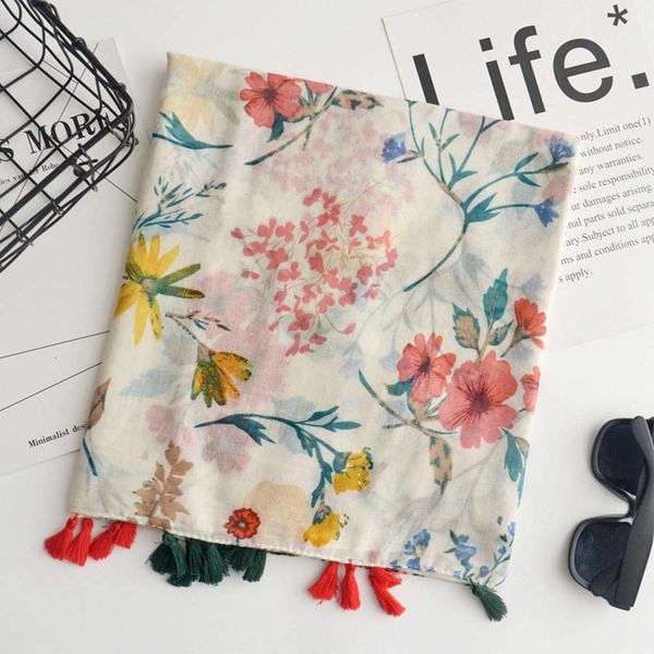 japan yunnan travel sunscreen shawl small fresh white floral cotton hemp scarf two super long silk scarves, Blue;black
japan yunnan travel sunscreen shawl small fresh white floral cotton hemp scarf two super long silk scarves, Blue;black