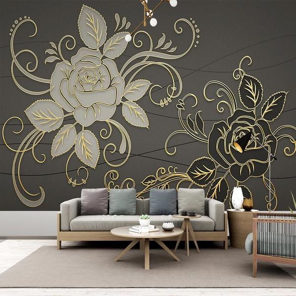 wallpapers custom po wallpaper modern 3d golden relief line drawing rose flower mural light luxury living room bedroom backdrop stickers
wallpapers custom po wallpaper modern 3d golden relief line drawing rose flower mural light luxury living room bedroom backdrop stickers