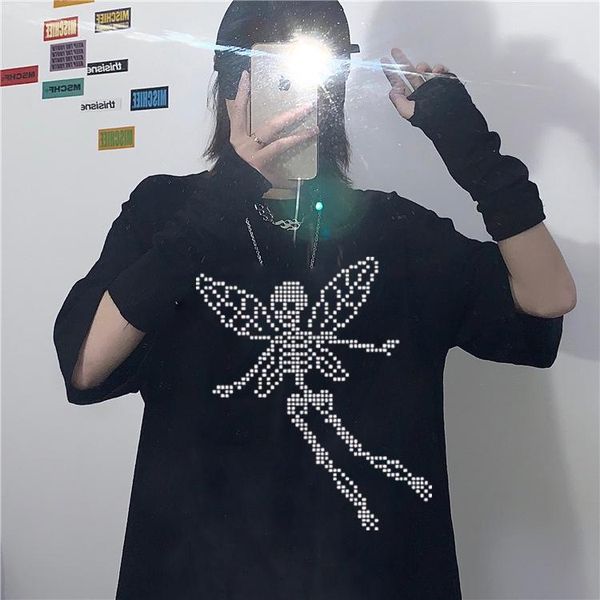 women's t-shirt 90s black rock gothic harajuku vintage grunge graphic oversized o-neck streetwear summer y2k punk chic women, White
women's t-shirt 90s black rock gothic harajuku vintage grunge graphic oversized o-neck streetwear summer y2k punk chic women, White