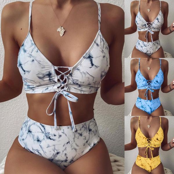 women's swimwear 2021 bikinis set women bikini print bandage two-piece swimsuit beachwear seti, White;black
women's swimwear 2021 bikinis set women bikini print bandage two-piece swimsuit beachwear seti, White;black