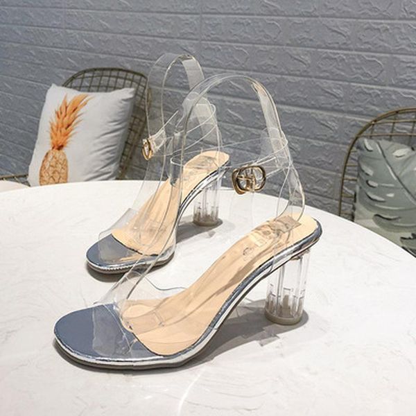 sandals 2021 pvc jelly crystal open toed high heels women transparent heel slippers pumps big size, Black
sandals 2021 pvc jelly crystal open toed high heels women transparent heel slippers pumps big size, Black