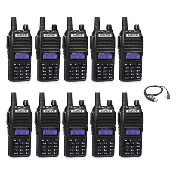 walkie talkie 10pcs baofeng 8w uv-82 plus vhf/uhf dual band portable cb ham station amateur scanner radio intercome
walkie talkie 10pcs baofeng 8w uv-82 plus vhf/uhf dual band portable cb ham station amateur scanner radio intercome