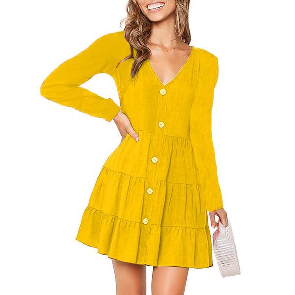 casual dresses yellow dress fashion summer sleeveless women's v-neck slim female skirt women clothing for party, Black;gray
casual dresses yellow dress fashion summer sleeveless women's v-neck slim female skirt women clothing for party, Black;gray