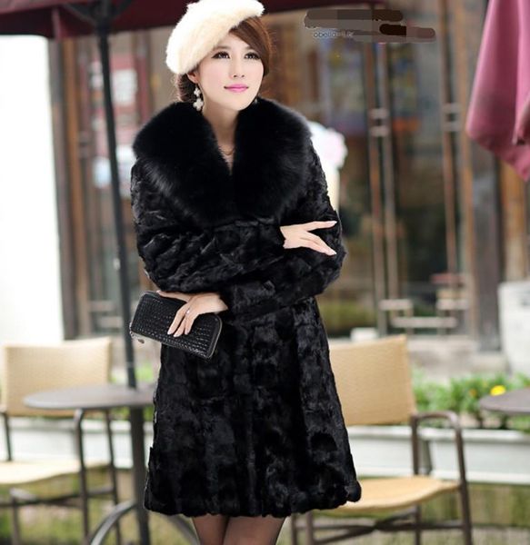 women's fur & faux 2021 vetement winter coat women mink furry overcoat with trim outwear slim thick plus size 179, Black
women's fur & faux 2021 vetement winter coat women mink furry overcoat with trim outwear slim thick plus size 179, Black