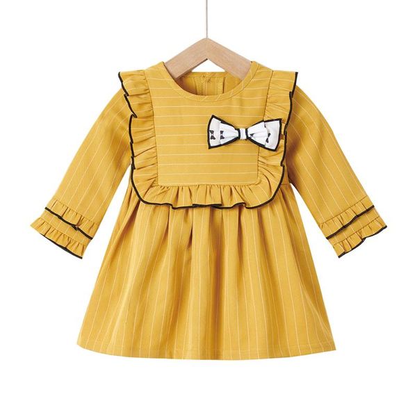 girl's dresses toddler kids long sleeve a-line dress ruffles bow casual baby girl party cute dresswear kawaii yellow, Red;yellow
girl's dresses toddler kids long sleeve a-line dress ruffles bow casual baby girl party cute dresswear kawaii yellow, Red;yellow