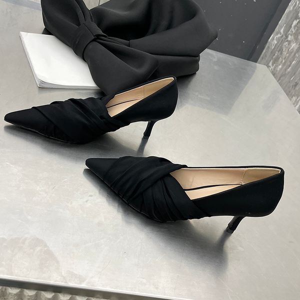 2021 new fashion pleated spring pointed toe thin heels women office pumps party shoes purple green kphe, Black
2021 new fashion pleated spring pointed toe thin heels women office pumps party shoes purple green kphe, Black