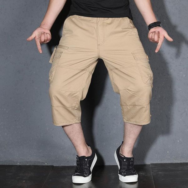 men's long length cargo shorts summer overalls casual cotton multi pocket breeches pants army tactical, White;black
men's long length cargo shorts summer overalls casual cotton multi pocket breeches pants army tactical, White;black