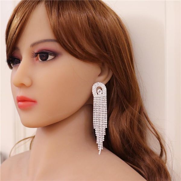 dangle & chandelier fashion white crystal oval earrings for women tassel long bling rhinestone jewelry love wedding bridal gift, Silver
dangle & chandelier fashion white crystal oval earrings for women tassel long bling rhinestone jewelry love wedding bridal gift, Silver