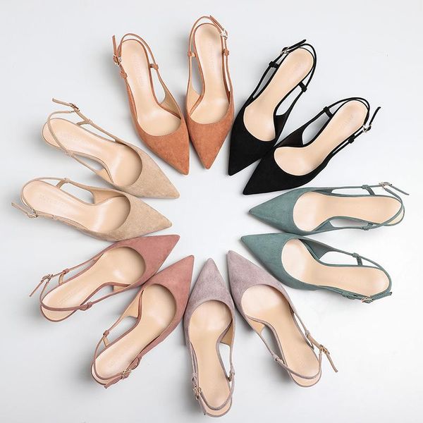 shoes woman 2021 spring 6cm thin high heels female pointed toe solid flock women's shoes office lady elegant sandals, Black
shoes woman 2021 spring 6cm thin high heels female pointed toe solid flock women's shoes office lady elegant sandals, Black