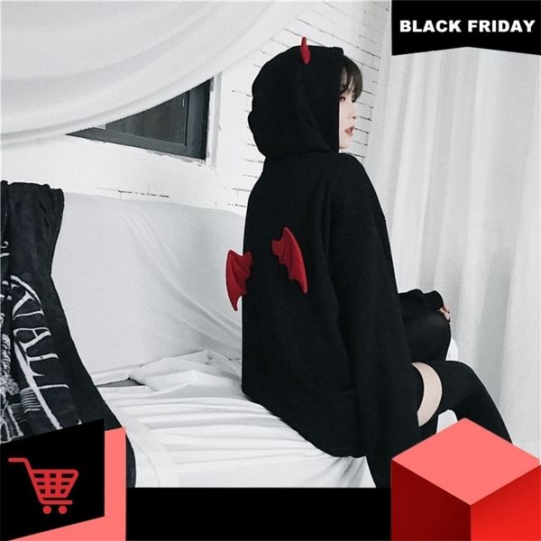 autumn punk gothic devil horn hooded sweatshirt women winter warm loose harajuku sweatshirt outdoor cute hoodies pullover 201126, Black
autumn punk gothic devil horn hooded sweatshirt women winter warm loose harajuku sweatshirt outdoor cute hoodies pullover 201126, Black