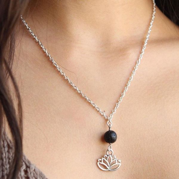 chains fashion vintage lotus pendant buddhism prayer health necklace for women gold color natural volcanic stone beads chain necklaces, Silver
chains fashion vintage lotus pendant buddhism prayer health necklace for women gold color natural volcanic stone beads chain necklaces, Silver