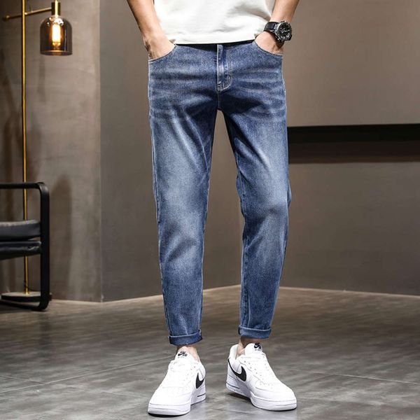 spring and autumn new jeans men's elastic slim straight harem pants youth korean fashion versatile casual capriswinter, Blue
spring and autumn new jeans men's elastic slim straight harem pants youth korean fashion versatile casual capriswinter, Blue