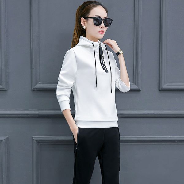 sports women's spring and autumn korean version fashion large size hooded sweater suit casual wear two-piece set, Gray
sports women's spring and autumn korean version fashion large size hooded sweater suit casual wear two-piece set, Gray