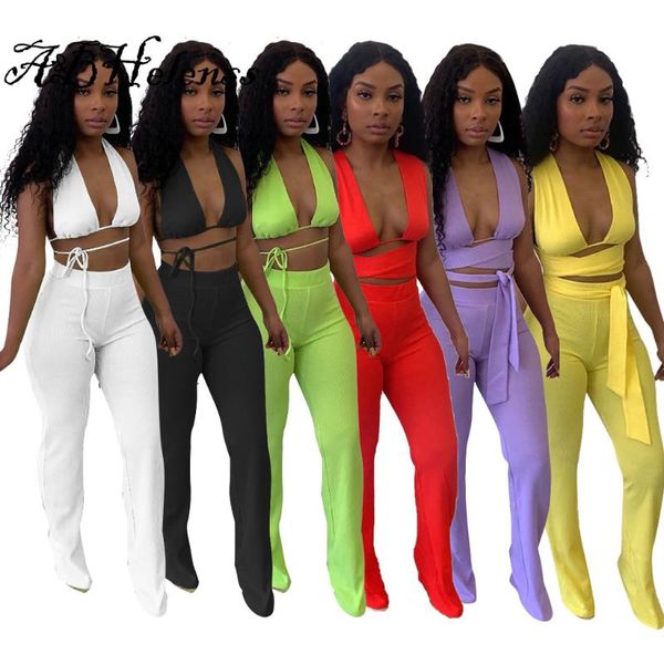 women's two piece pants summer female fashion streetwear solid bandage suit v neck backless crop + wide leg slim set, White
women's two piece pants summer female fashion streetwear solid bandage suit v neck backless crop + wide leg slim set, White